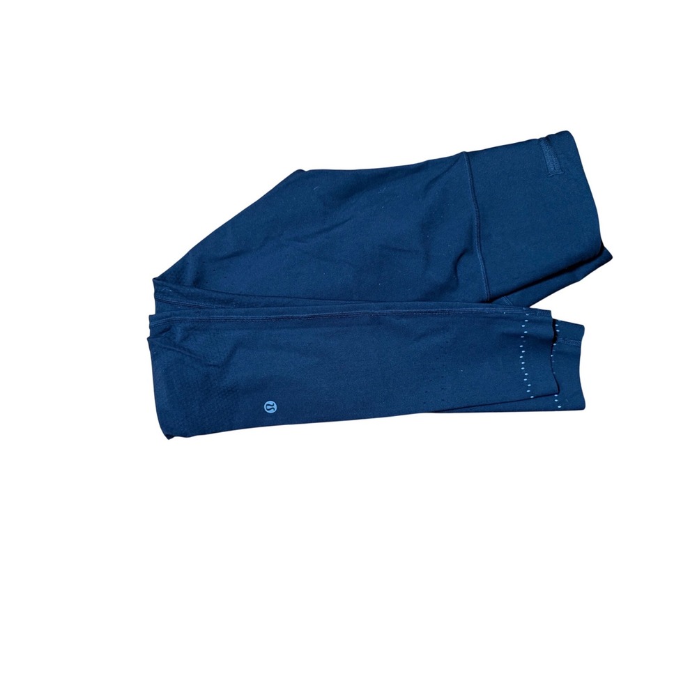 Lululemon blackHigh Rise Running Leggings with Laser Cut Hem‎ Size 6